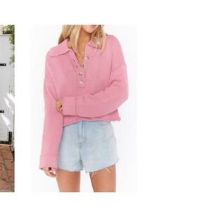 Show Me Your MuMu Pink V-Neck Sweater
